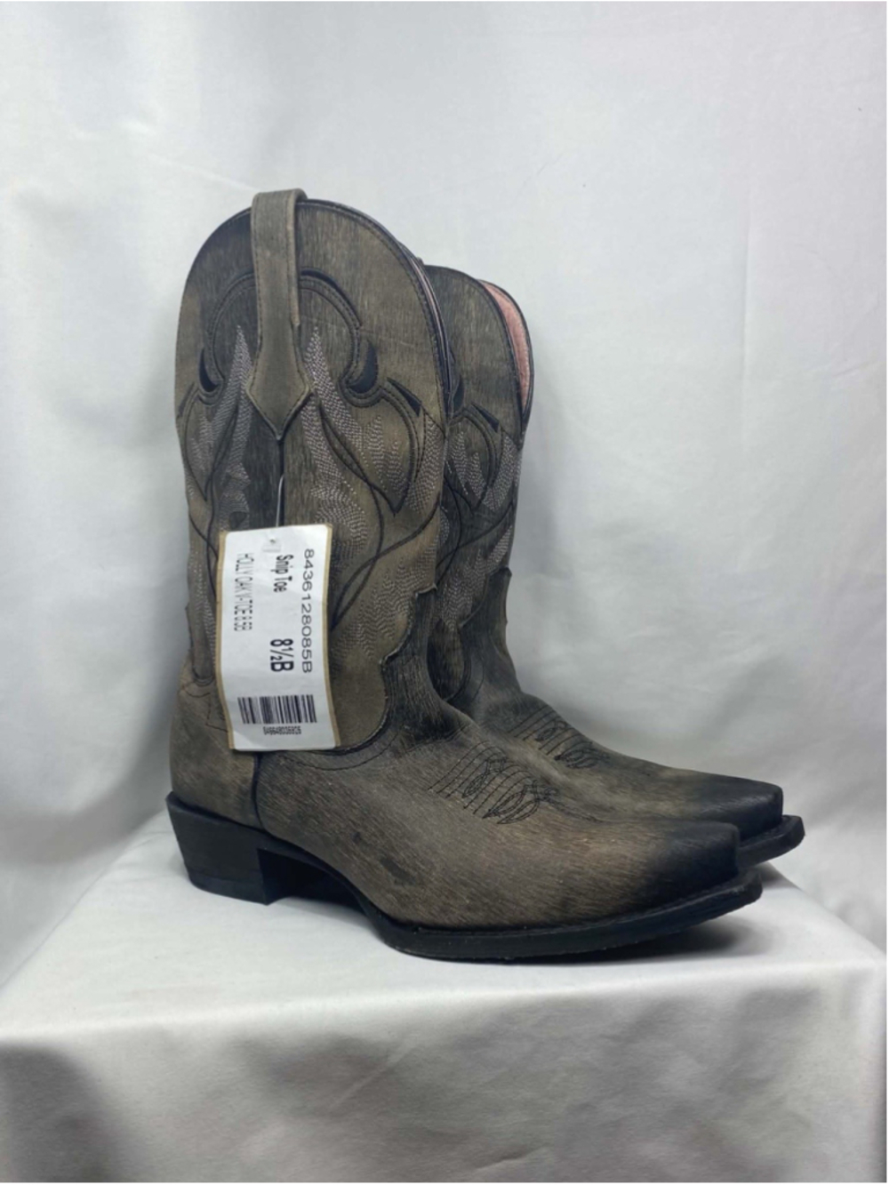 Ferrini Ladies Holly V-Toe Boots Western Snip Toe Cowgirl Rodeo Festive Oak 8.5B